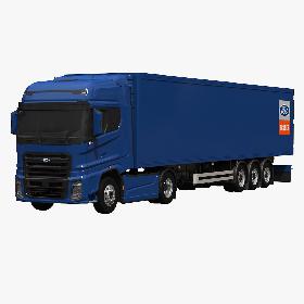 3D Ford F-Max Box Trailer